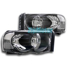 For 02 03 04 05 Ram 1500 2500 3500 Headlights Black For 02 03 04 05 Ram 1500 2500 3500 Headlights Black