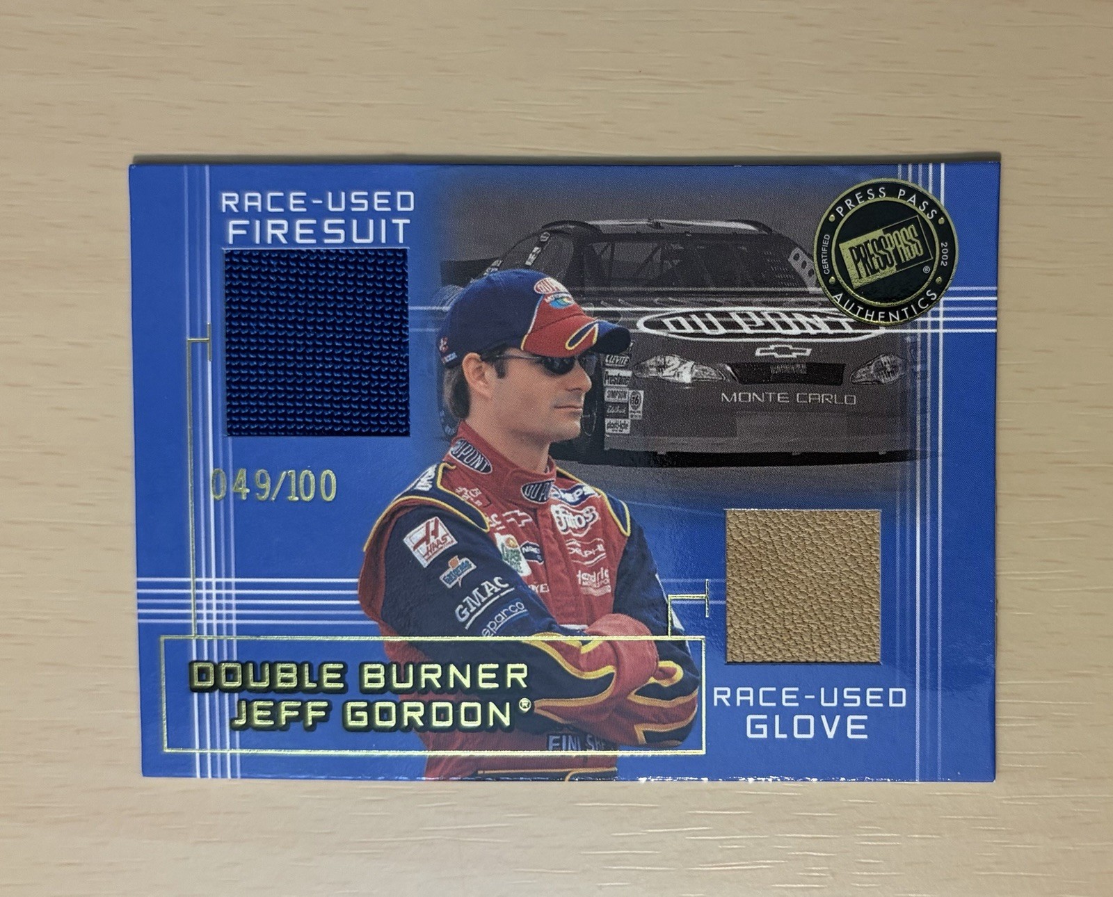 Jeff Gordon 2002 Race Used Double Burner Firesuit Glove 049/ 100 DB 2/9 