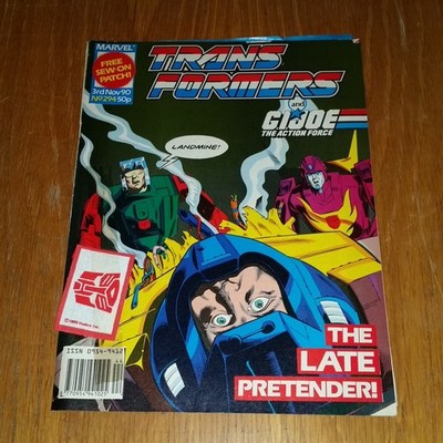 TRANSFORMERS #294 3RD NOVEMBER 1990 MARVEL BRITISH COMIC WITH FREE GIFT ^