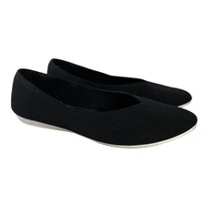 Sole Society Womens Black Knit Slip On Point Toe Loafers Flats Shoes sz 7 M