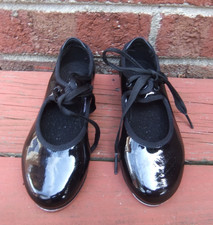 Bloch Techno Tap Black Patent Heel Tap Shoes Girls Size 9 M
