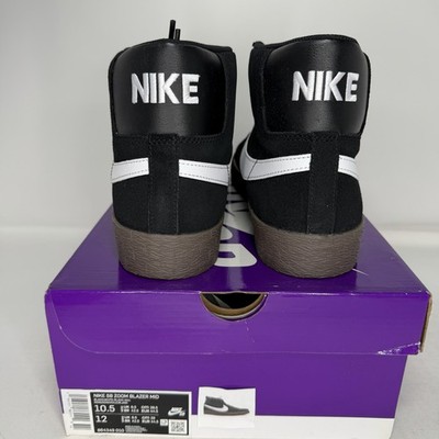 Size 9.5 - Nike Zoom Blazer SB Mid Black Dark Gum for sale online
