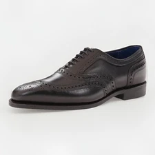Allen Edmonds Leather Black Brogue Wingtip Dainite Sole Oxford Shoe US 12D