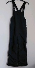 Lands End Kids Snow Bib Pants Squall Waterproof Insulated Black Size 10