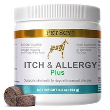 PetScy Itch  Allergy Plus Dog Allergy Chews for Itchy Skin, Ears  Paws