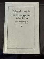 KODAK Junior No. 1 Autographic Camera Instruction Manual - Vintage
