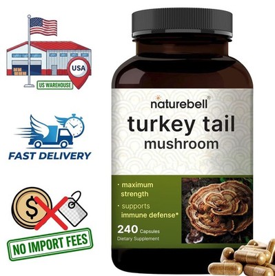 Cola de Pavo Extracto 15000mg 25:1 Cuerpo Fructífero y Micelio 240 Cápsulas