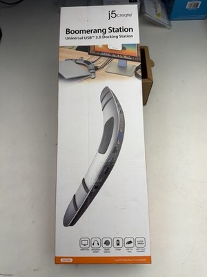 j5create US 3.0 Boomerang Docking Station JUD480 Universal USB new in box