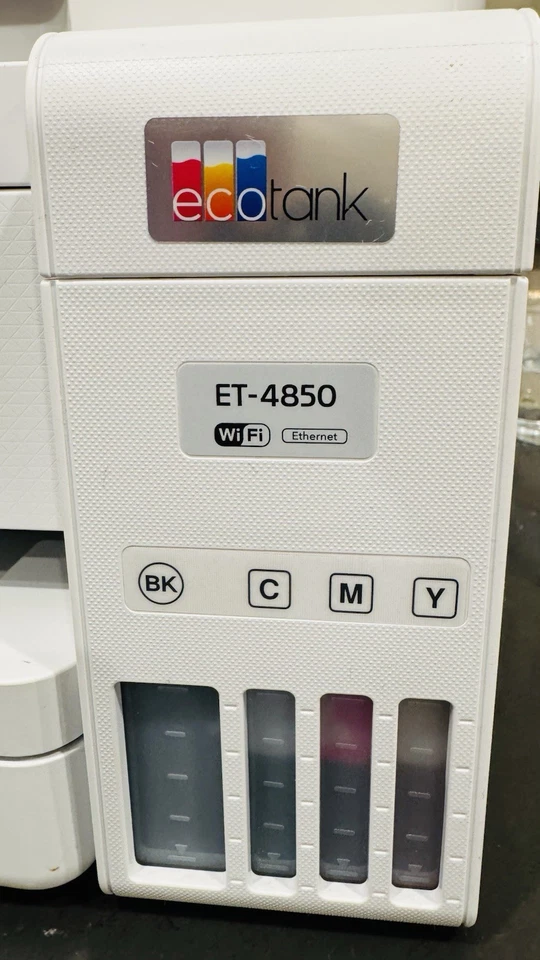 Epson EcoTank ET-4850 Color Inkjet All-In-One Printer - White - Excellent - Image 2 of 3