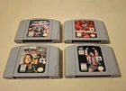 Lot of 4 Authentic N64 Wrestling Games (ALL TESTED) WCW & NWO, WWF, Attitude...