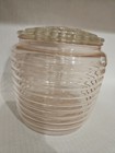 16 Hole Vintage Clear Glass Flower Frog Floral Holder With Depression Glass Vase — photo 5