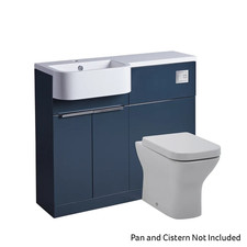 Roper Rhodes Match 1000mm Slim Toilet and Basin Furniture Unit in Matt Dark Blue
