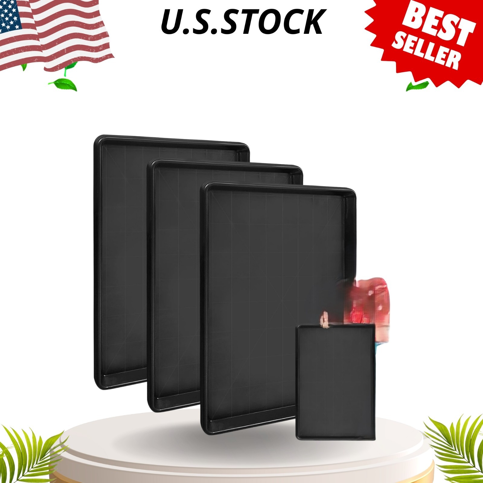 Drip Pan 35.4 X 24 In Plastic Oil Catch Tray For Garage Dri