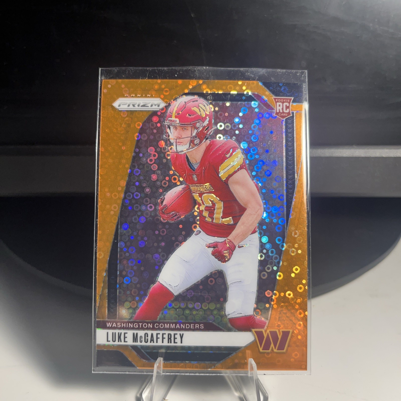 2024 Panini Prizm - Orange Disco Prizm #367 Luke McCaffrey RC