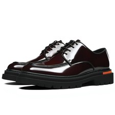 Men's Dress Shoes - Patent Leather Lace Up Formal Oxford Business Shoes