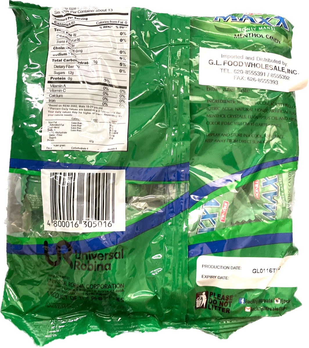 1 Pack Jack 'n Jill Maxx Menthol Candy Choose Flavor 7.05oz