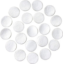 White Adhesive Felt Circles: Variety of Sizes:   ,   , 1" or 1.5" Wide; Package