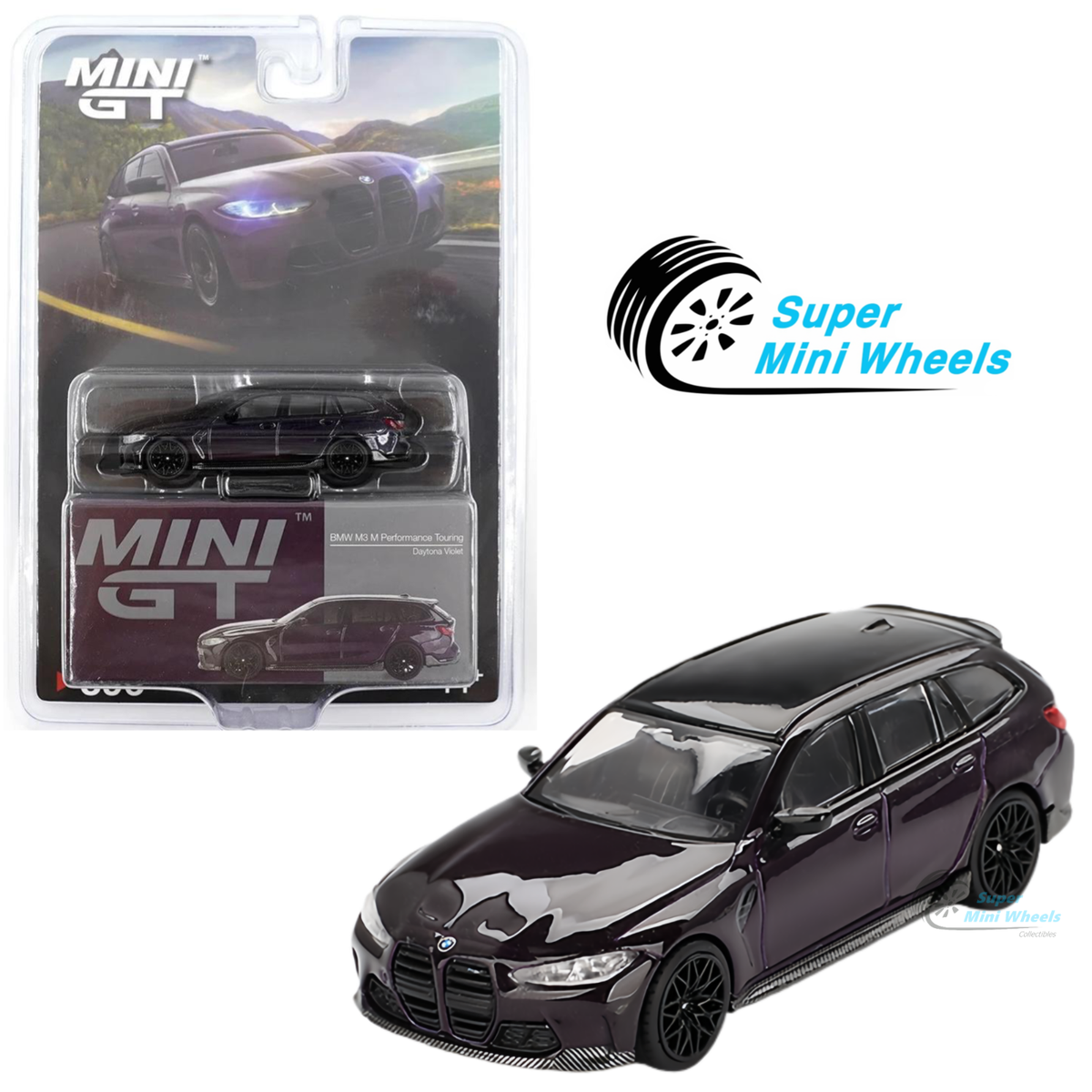 Mini GT 1:64 BMW M3 M Performance Touring Daytona Violet #896 | eBay