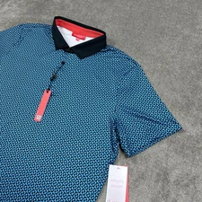 Redvanly Golf Polo Shirt Mens XL Blue Abstract Performance Stretch Active NEW
