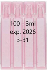 Sodium Chloride 0.9% Sterile Saline, 3ml unit dose, 100 Vials Inhalation Therapy