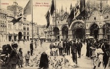 Cartolina Venezia Veneto, Chiesa S. Marco e Torre dell'Orologio,... - 4971358