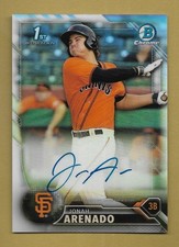 JONAH ARENADO 2016 TOPPS BOWMAN CHROME REFRACTOR 1ST AUTOGRAPH AUTO #'D /499 MLB