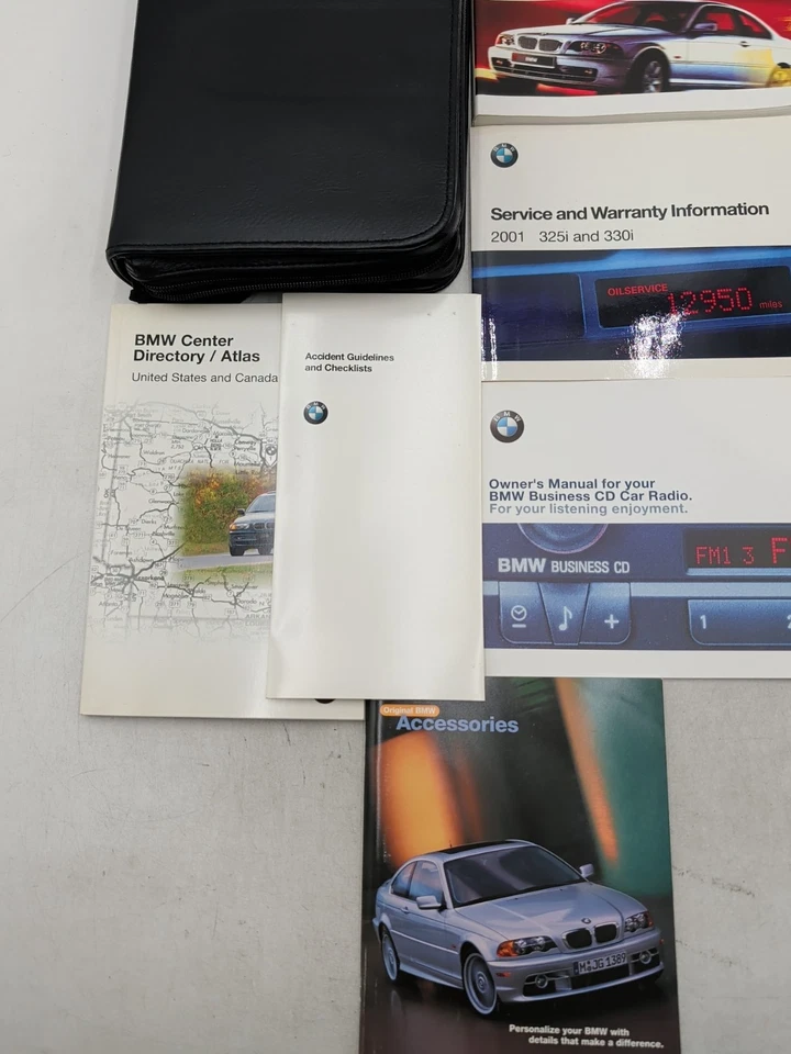 BMW Serie 3 2001 sedán 325i 330i manual del propietario con estuche Foto 3 de 3