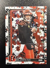2025 TOPPS CHORME #61 JOE BURROW TEAM CAMO VARIATION SSP BENGALS