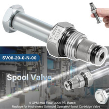 Spool Valve, 2-Way, 6 GPM SV08-20-0-N-00 for Size 08 (1/2″Hole) Solenoids