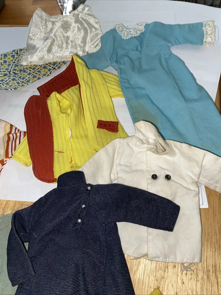 Lote antigo de acessórios de roupas Barbie Ken TLC original e caseiro anos 70 anos 80 - Imagem 4 de 4