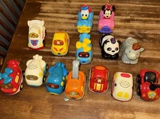 Vtech Go Go Smart Wheels Vehicles Lights & Sounds Lot (14) Pieces Disney Mix