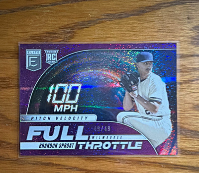 Panini 2026 Donruss Elite Full Throttle Brandon Sproat RC #12 49/49 Brewers