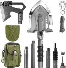 Zune Lotoo Survival Shovel Multitool with Axe,29in1 Unbreakable Tactical Shovel