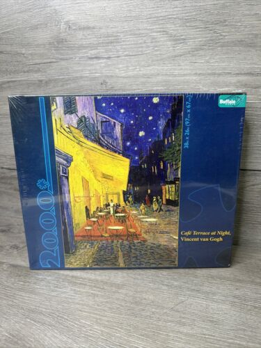 "Cafe Terrace at Night" Vincent Van Gogh Art 2000 Pc Buffalo Jigsaw Puzzle New - Picture 1 of 3