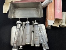 Vintage Medicine Sterilizer Stainless Steel needle syringe Device USSR 1980-90s