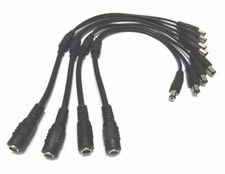 10X DC Power Splitter Cable 1 Female to 2 male cord for CCTV Camera 5.5mm/2.1mm