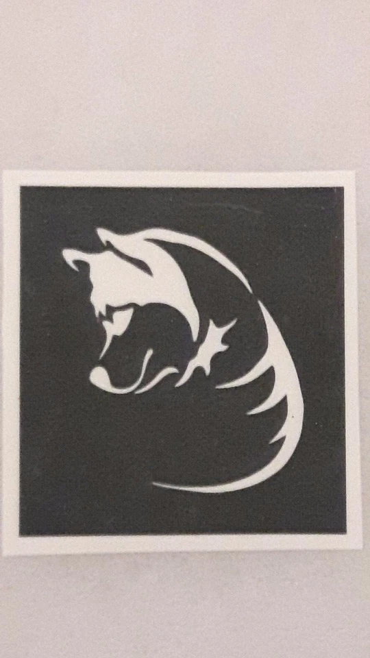 12 x Husky / Akita / Samoyedo Perro Cara plantillas para Grabar en Vidrio Regalo Regalo