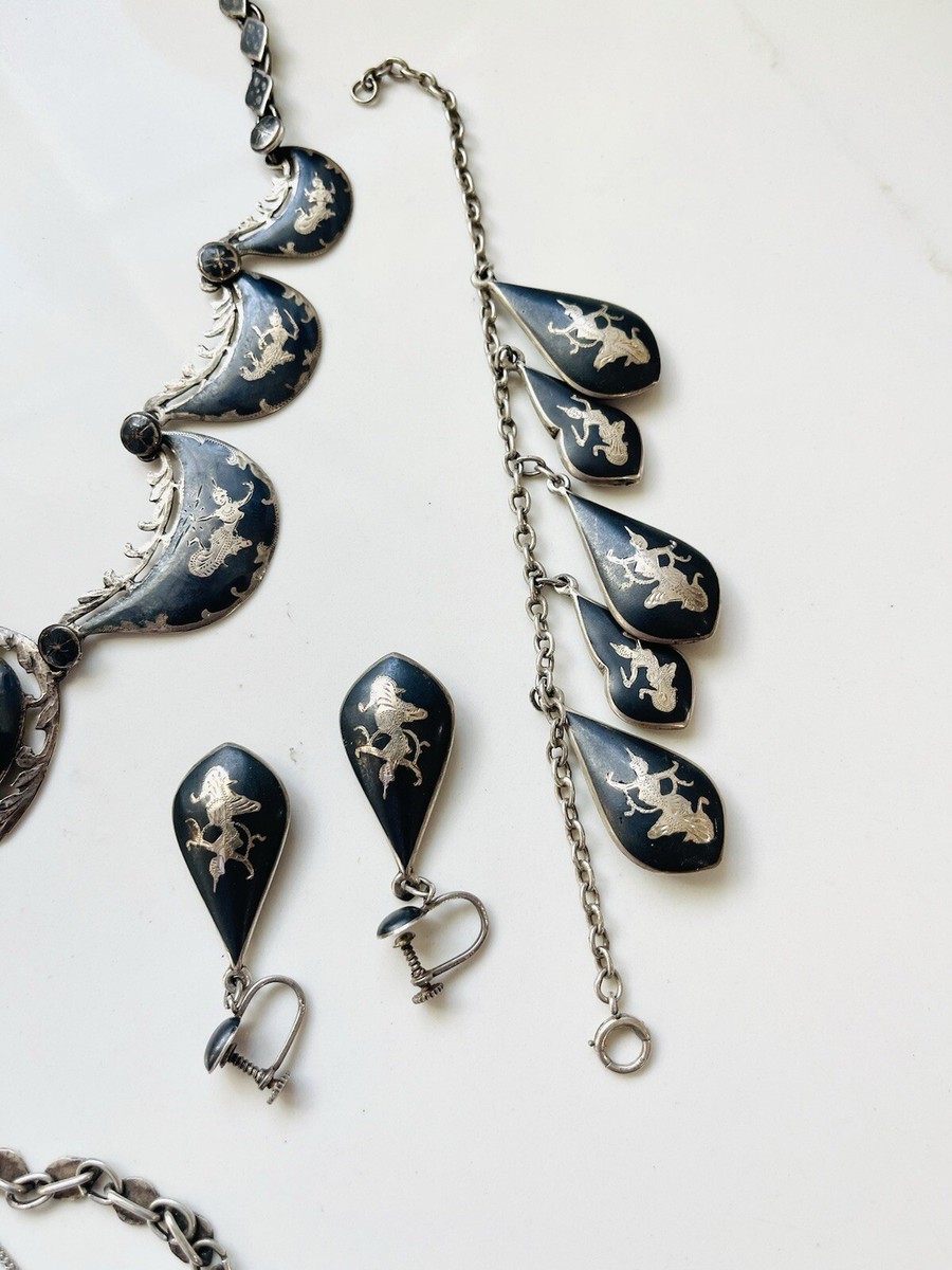 Vintage Siam sterling silver jewelry 8 Pieces | eBay