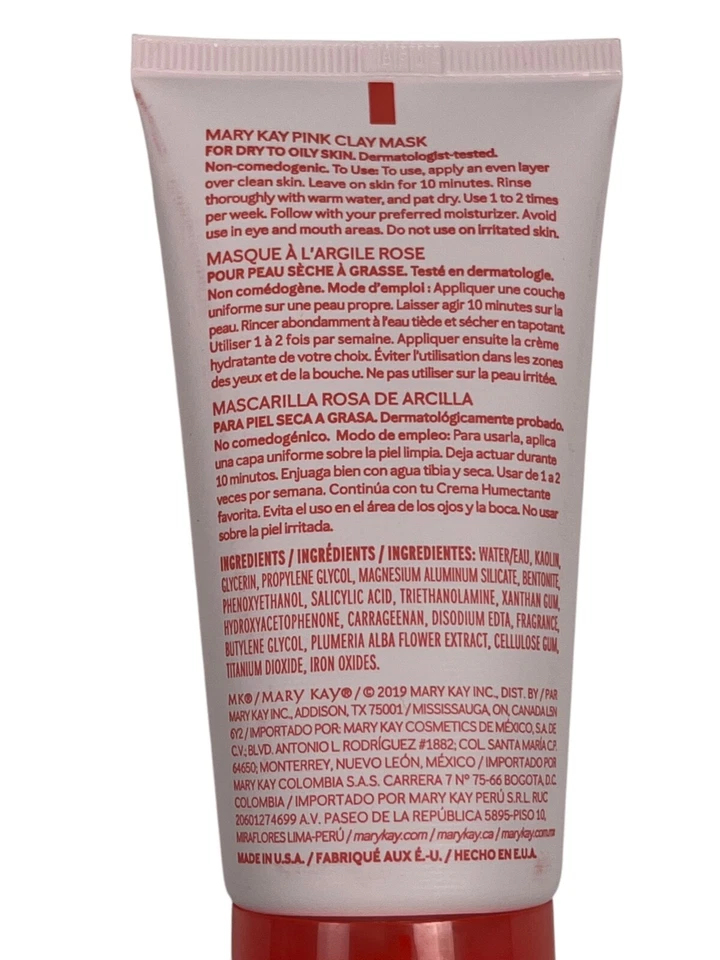 Valentine's Day Special Mary Kay Cleansing Pink Clay Mask 3oz Skincare - Image 3 of 4