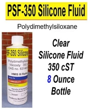Clear Silicone fluid Oil 350 cST 8 Ounce Size