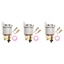 3X R12T Fuel Filter Water Separator 120AT w/Fuel Fitting for Boat Marine Spin-on