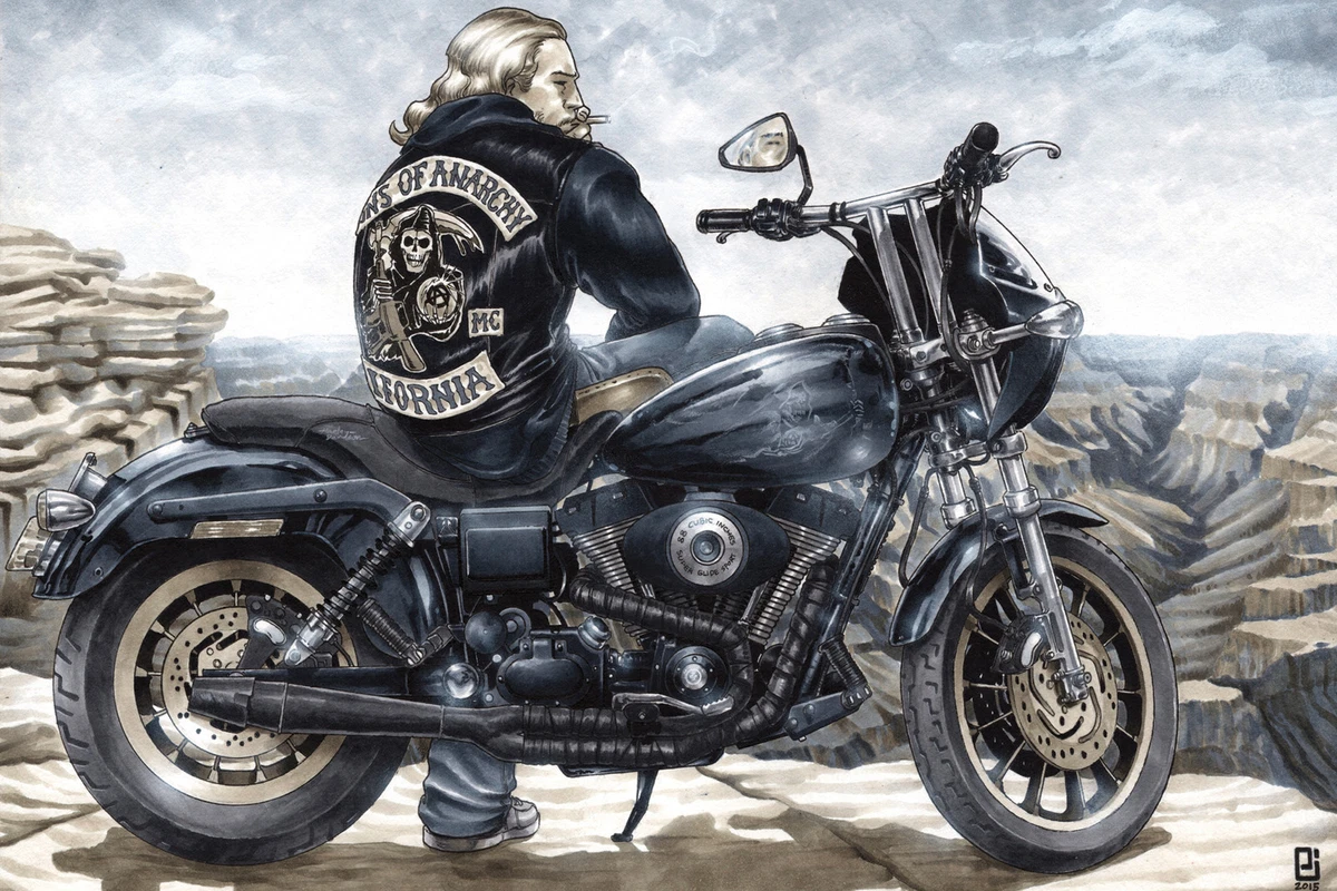 Sons of Anarchy Harley Davidson Jax Teller Canvas Art Print