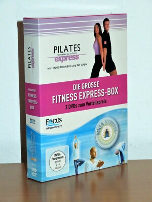 2x DVD-Box - Die große Fitness Express-Box - Pilates / Yoga Express - Neu + ovp