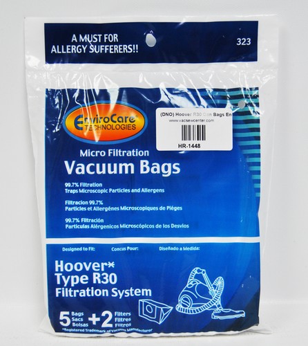 Hoover R30 Can Vac Bags, EnviroCare, 5 