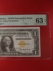 1935-A $1 North Africa Silver Fr. 2306 RC Block PMG 63 EPQ Serial R97637791C — photo 2