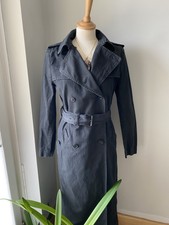 Isabel Marant Étoile Ladies Black Cotton Trench Coat Uk8 Eu38 / Uk 10