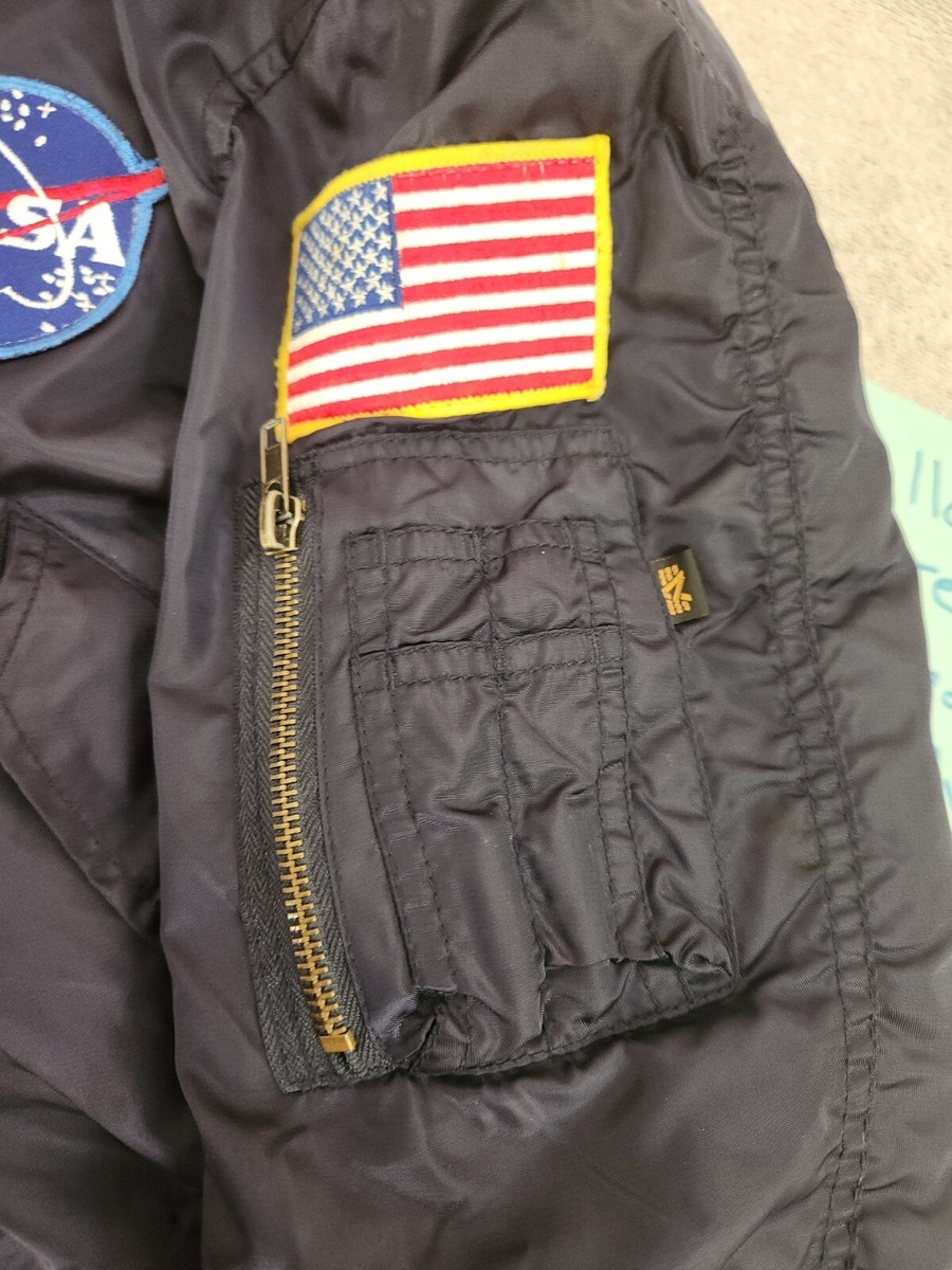 Alpha Industries Reversible Nasa Bomber Jacket Size YS | eBay