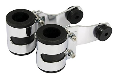 Open Box Bike It Chrome Deluxe Headlight Brackets with 31mm Rubbers