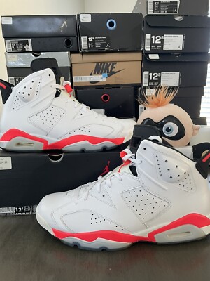 Size 12.5 - Jordan 6 Retro Infrared White 2014 | eBay