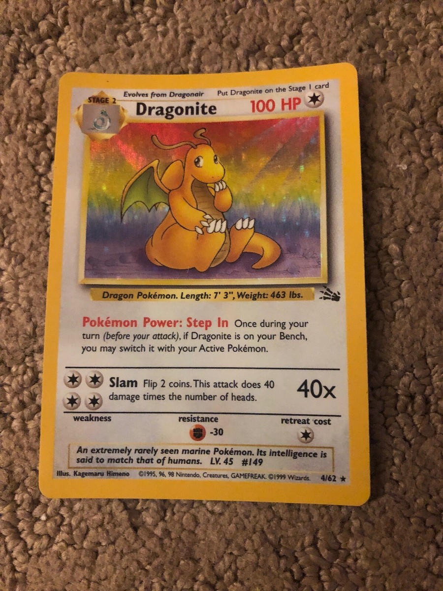 ポケモン - カイリュー Dragonite 1ED 1st Edition 英語版 4/62 Dragonite 4/62 Fossil Holo for sale online | eBay